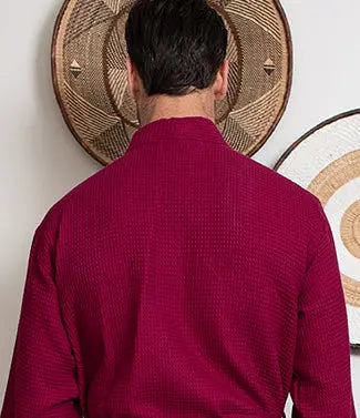Roupão Waffle Spa para Homens - Absorvente, Leve