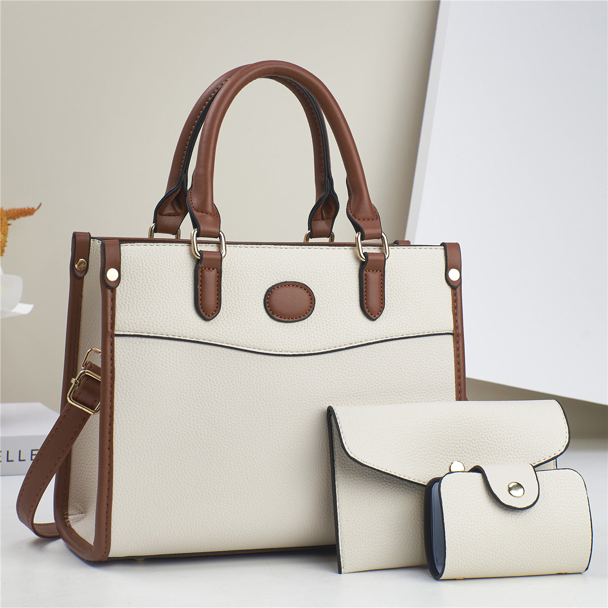 Conjunto de Bolsa de Ombro de Três Peças Estilosas Para Mulheres Bolsas Mãe e Filha