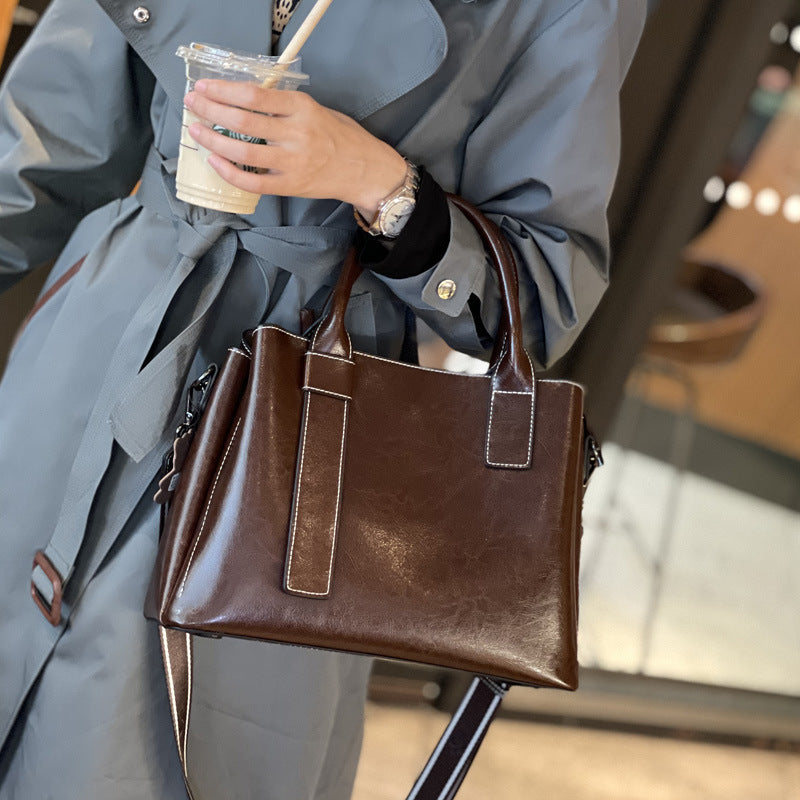 Bolsa Feminina Elegante e Versátil de Grande Capacidade, de Ombro e Transversal