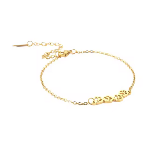 Pulseira Pawsy Daisy com Corrente de Patinhas
