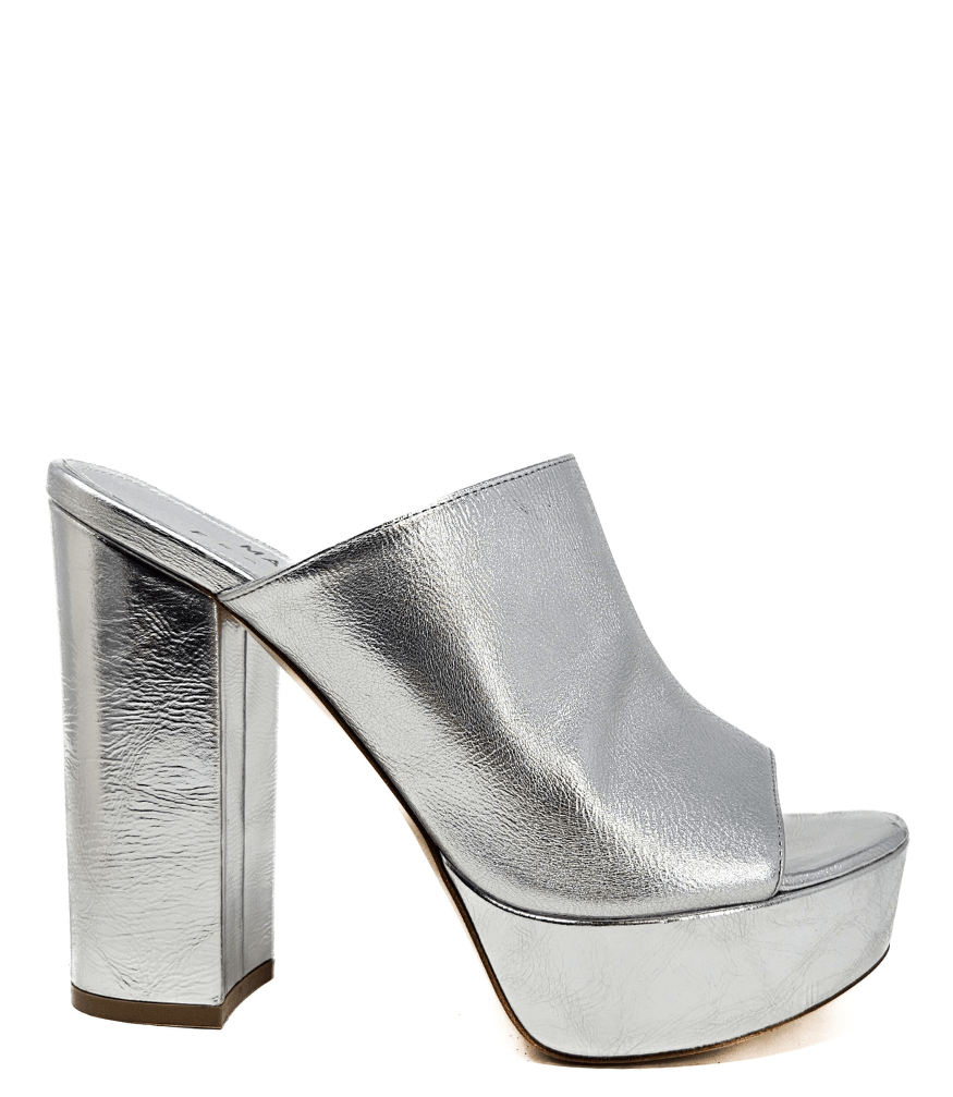 Sandália Marilu Silver Plataforma Peep Toe