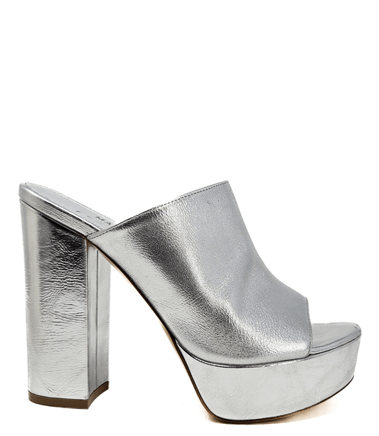 Sandália Marilu Silver Plataforma Peep Toe