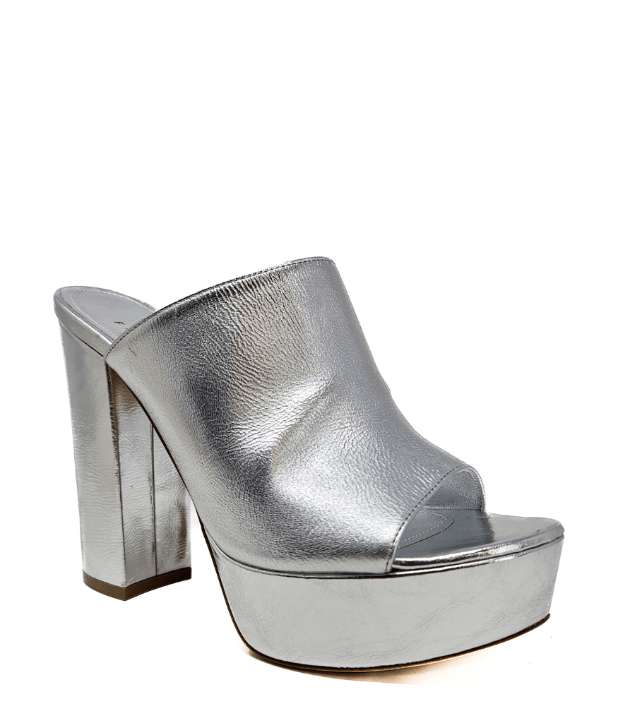 Sandália Marilu Silver Plataforma Peep Toe