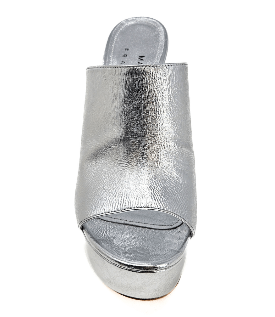 Sandália Marilu Silver Plataforma Peep Toe