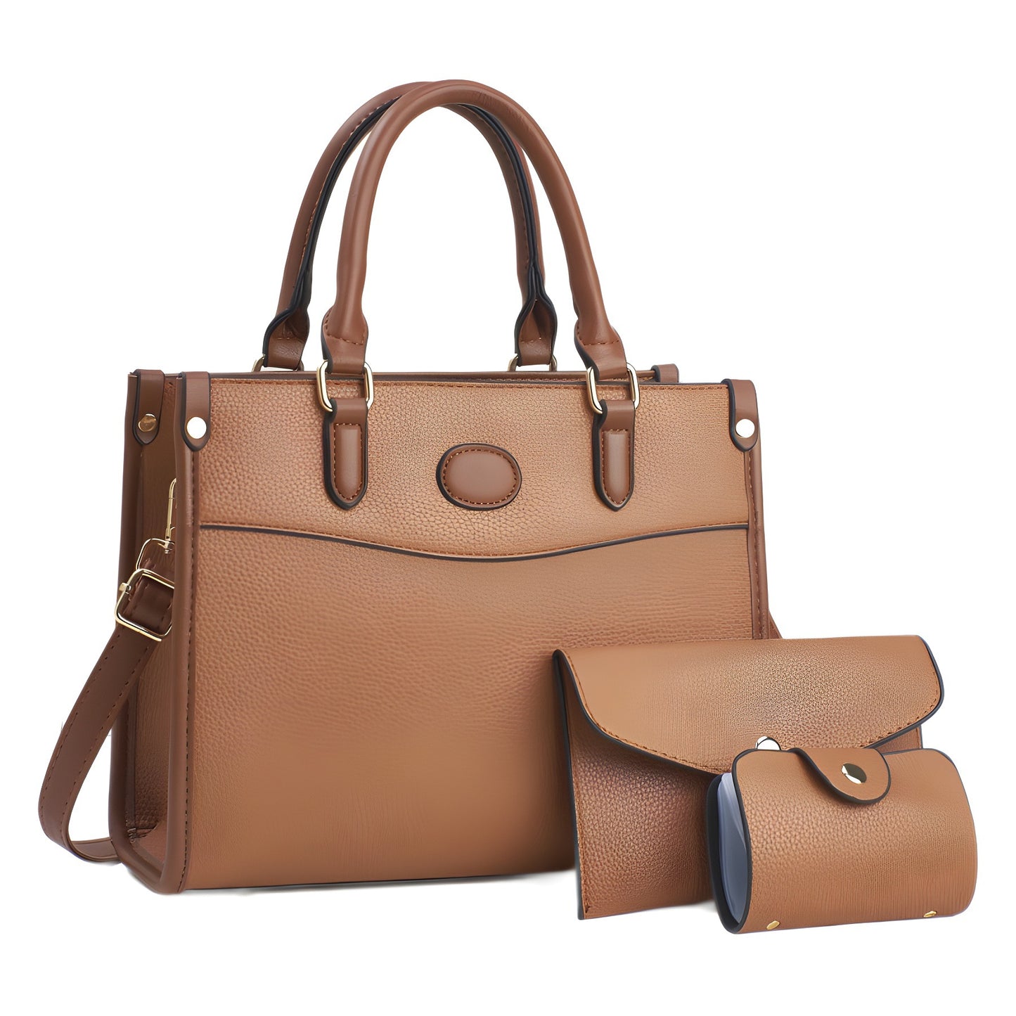 Conjunto de Bolsa de Ombro de Três Peças Estilosas Para Mulheres Bolsas Mãe e Filha