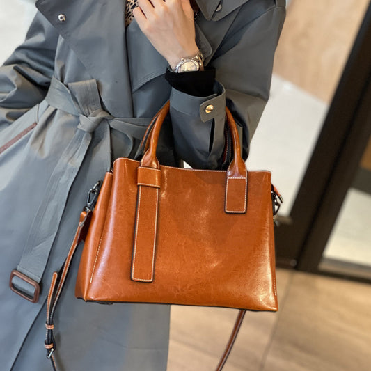 Bolsa Feminina Elegante e Versátil de Grande Capacidade, de Ombro e Transversal