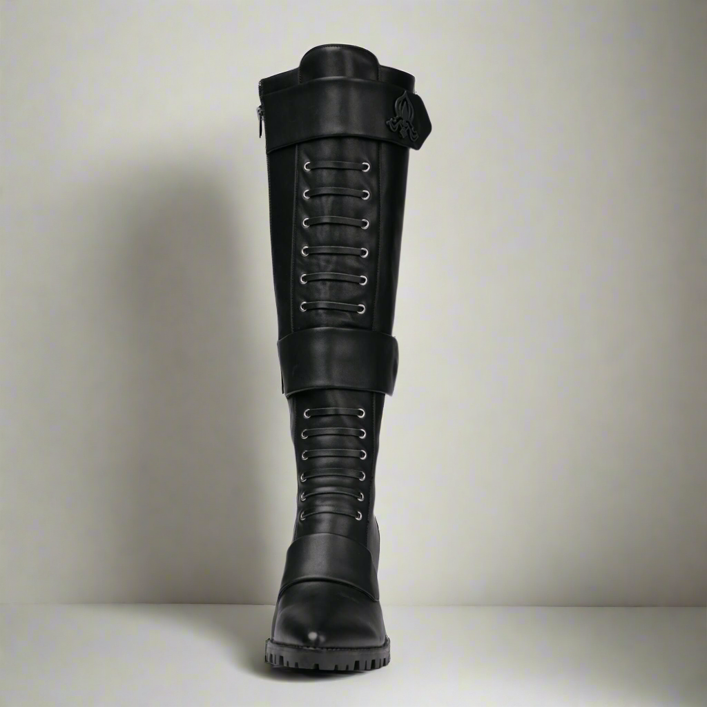 Michaela V Aspen Marta – Botas de Couro Pretas