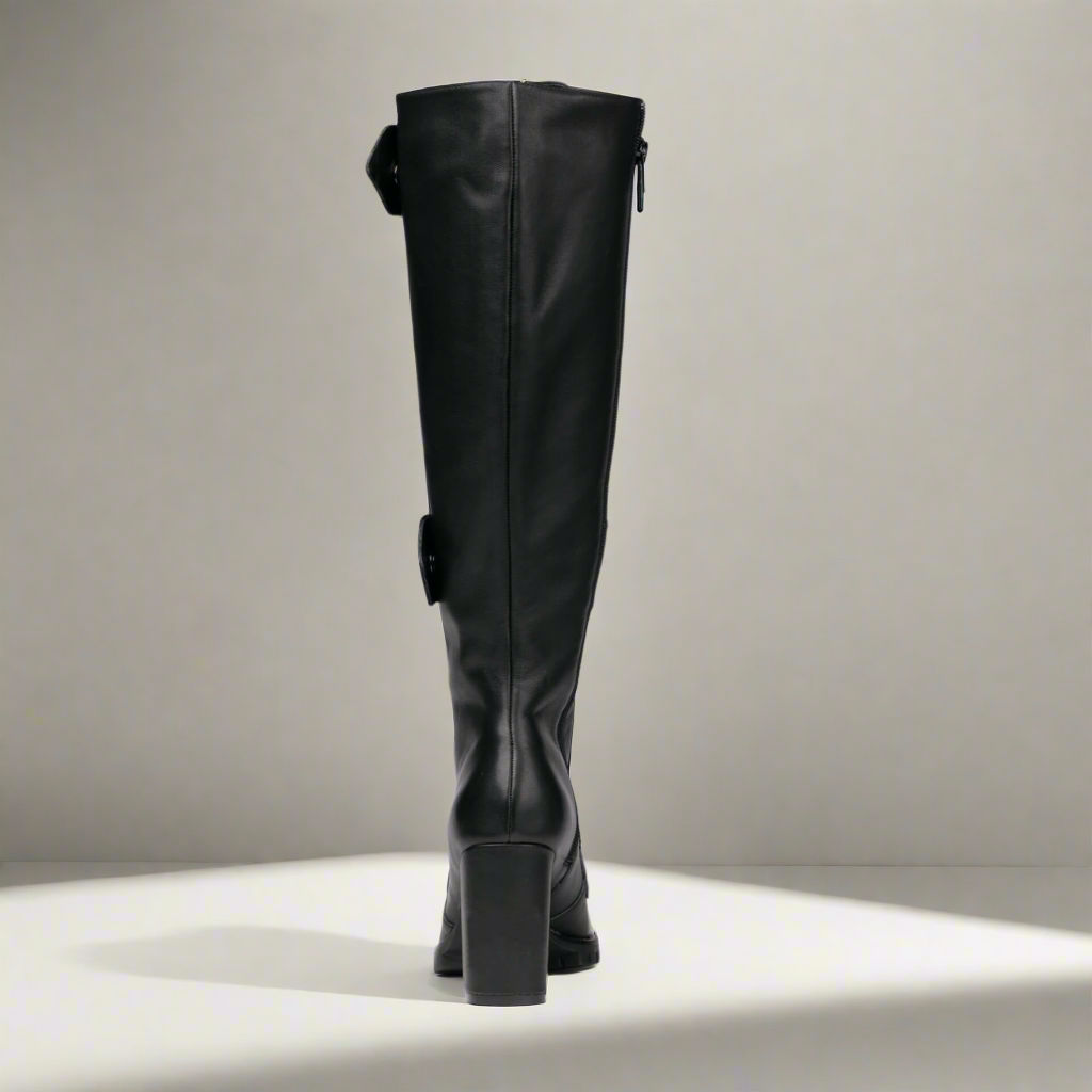 Michaela V Aspen Marta – Botas de Couro Pretas