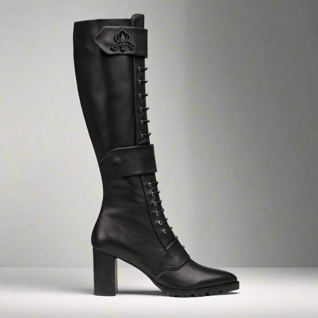 Michaela V Aspen Marta – Botas de Couro Pretas