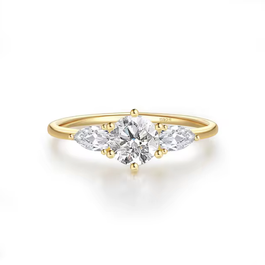 Anel Elegante Mirage com Zircônia Cúbica AAAAA de Lapidação Redonda