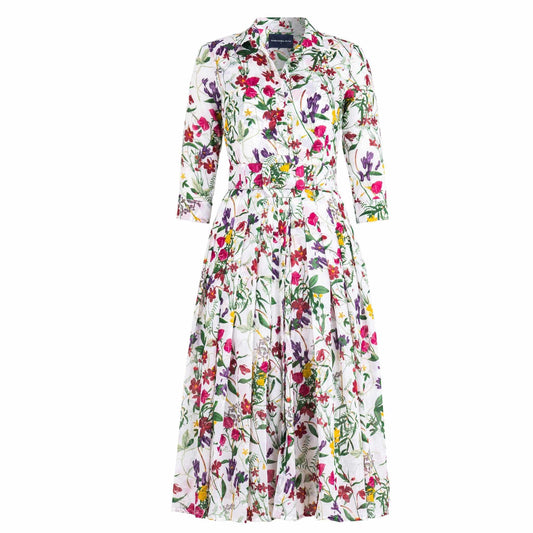 Vestido Audrey #4 Flor de Conto de Fadas Branco