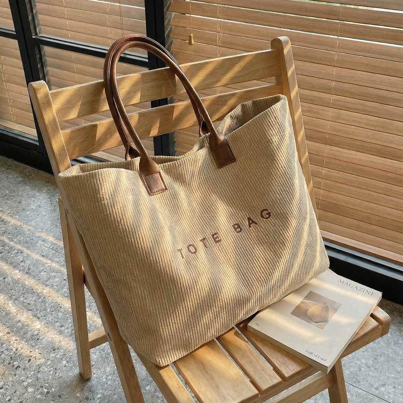 Sacola Casual Retrô com Letras, Versátil