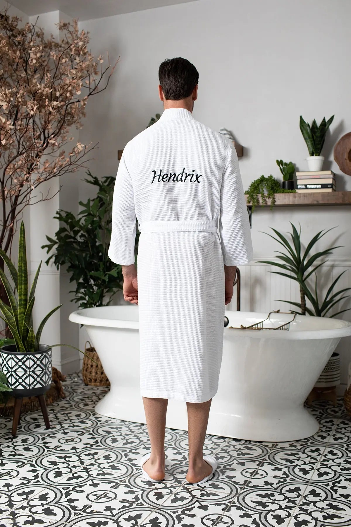 Roupão Waffle Spa para Homens - Absorvente, Leve