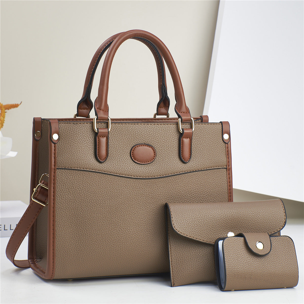 Conjunto de Bolsa de Ombro de Três Peças Estilosas Para Mulheres Bolsas Mãe e Filha