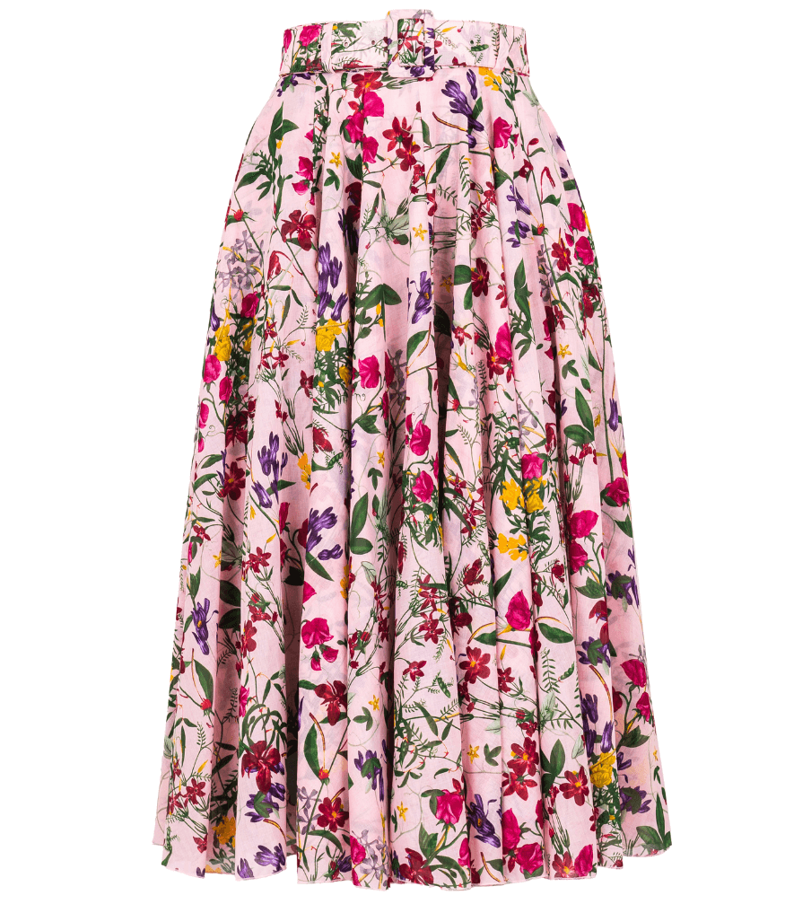 Aster Skirt Light Nude Midi Skirt