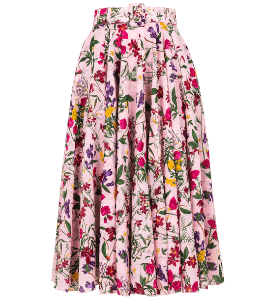 Aster Skirt Light Nude Midi Skirt