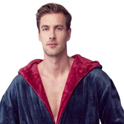 Roupão Masculino com Capuz – Conforto de Pelúcia Ultramacia para o Dia a Dia
