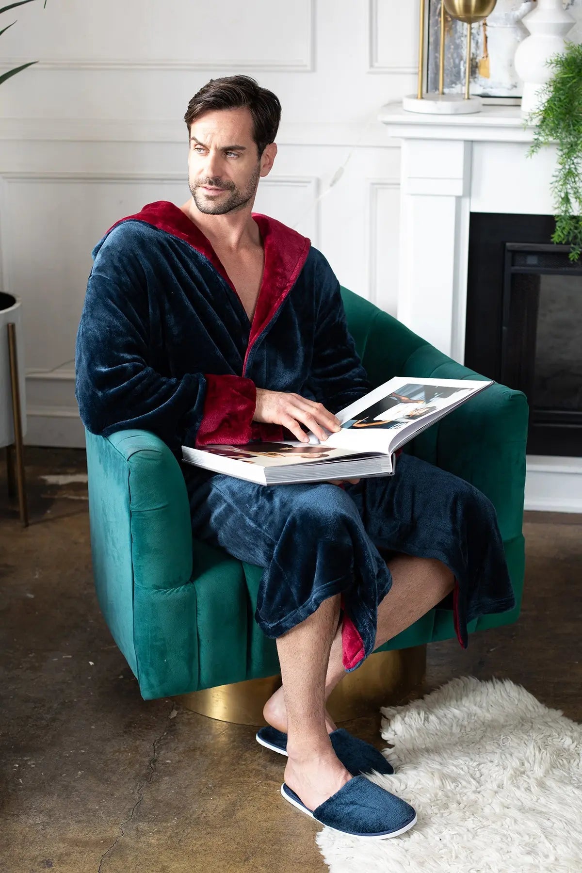 Roupão Masculino com Capuz – Conforto de Pelúcia Ultramacia para o Dia a Dia