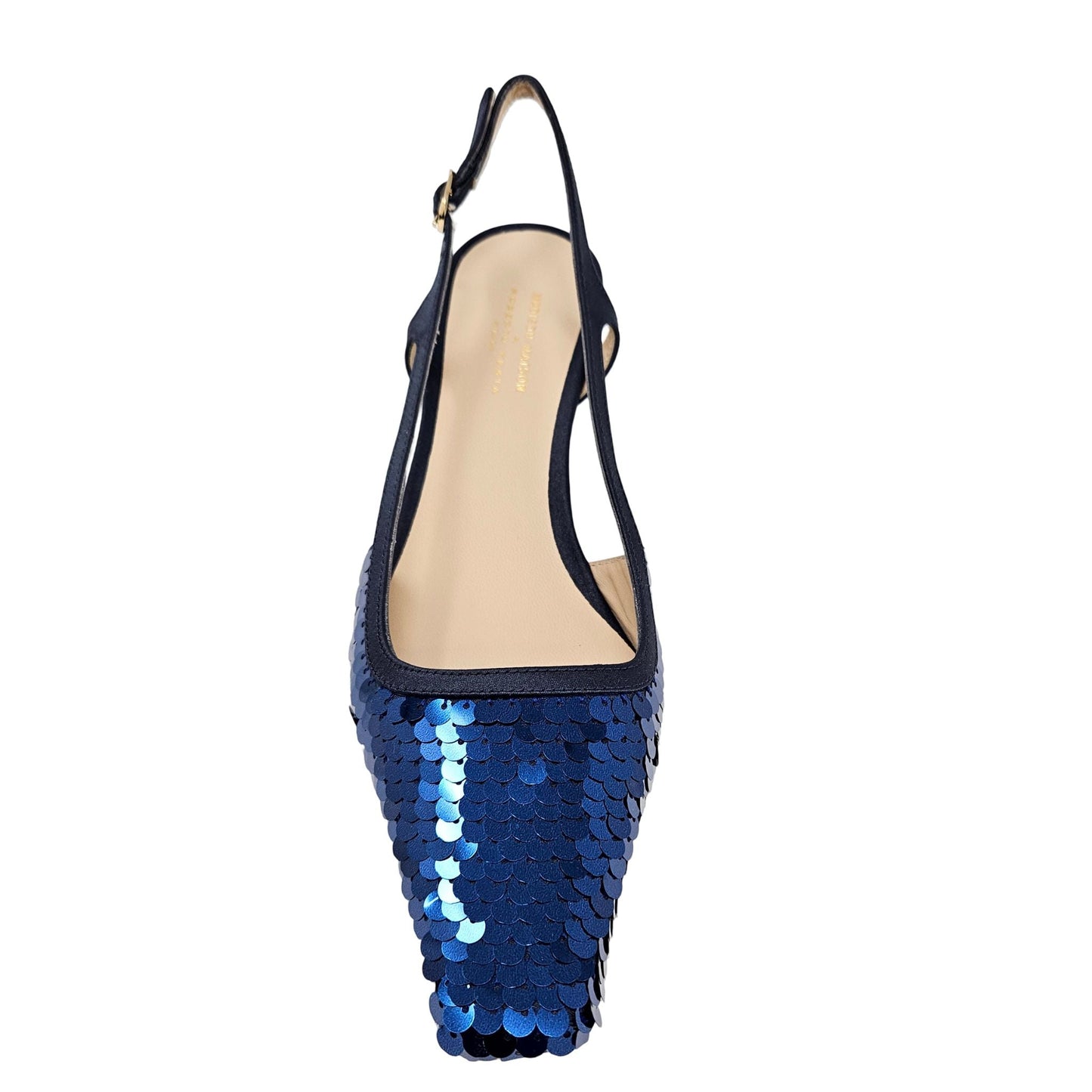 Sapato Roberto Festa Navy Sequence Snip Toe Slingback