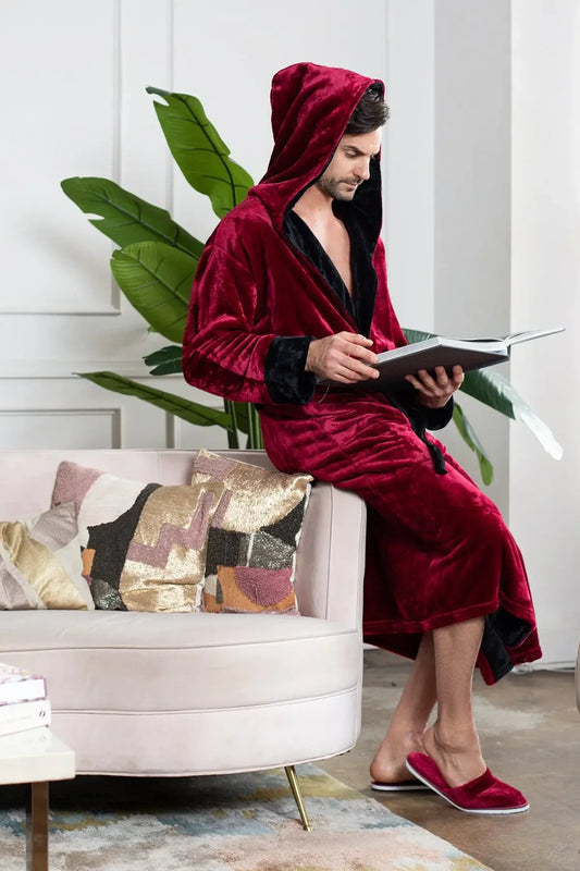 Roupão Masculino com Capuz – Conforto de Pelúcia Ultramacia para o Dia a Dia