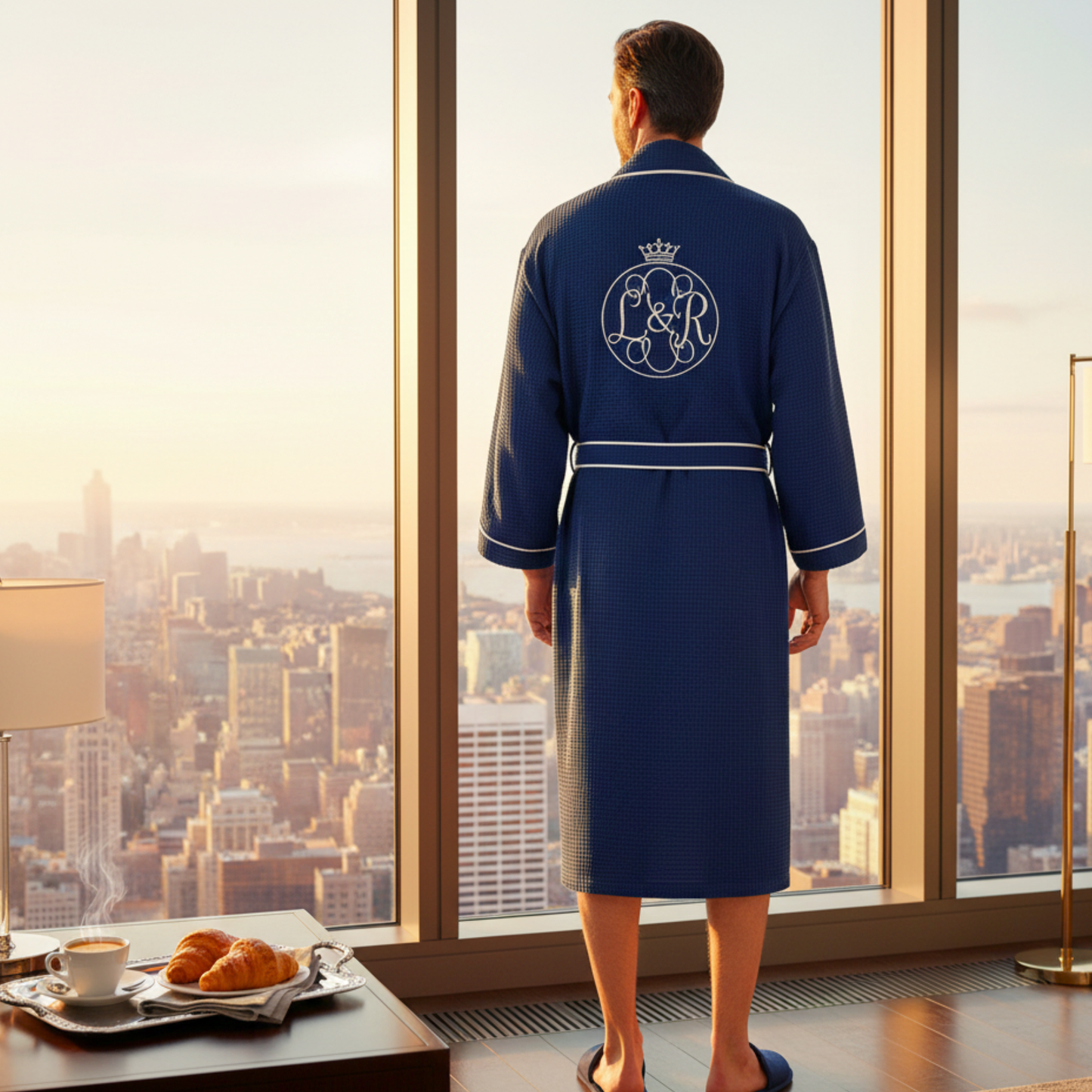 Robe Masculino de Waffle Premium